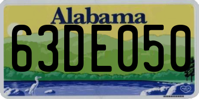AL license plate 63DE050
