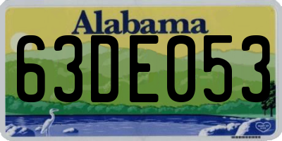 AL license plate 63DE053