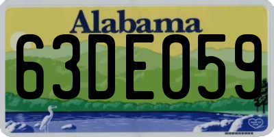 AL license plate 63DE059