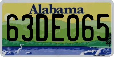 AL license plate 63DE065