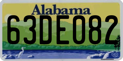 AL license plate 63DE082