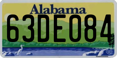 AL license plate 63DE084