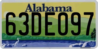 AL license plate 63DE097