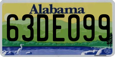 AL license plate 63DE099