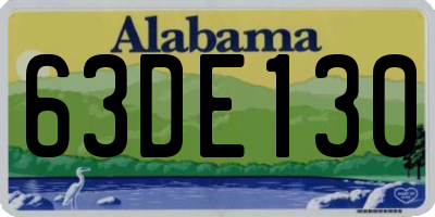 AL license plate 63DE130
