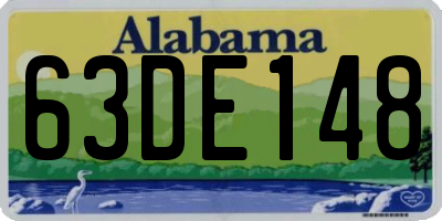 AL license plate 63DE148