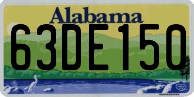 AL license plate 63DE150