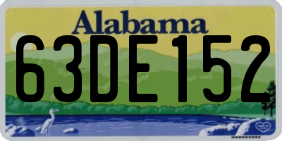 AL license plate 63DE152