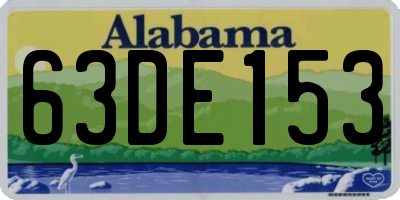 AL license plate 63DE153