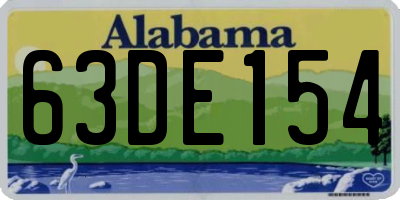 AL license plate 63DE154