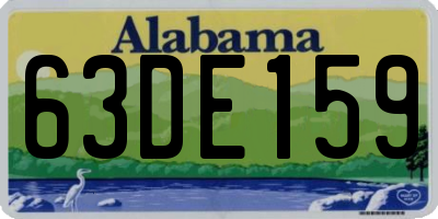 AL license plate 63DE159