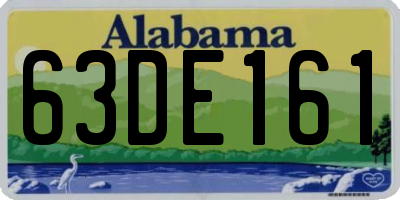 AL license plate 63DE161