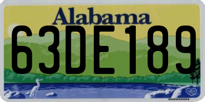 AL license plate 63DE189