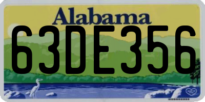 AL license plate 63DE356