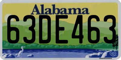 AL license plate 63DE463