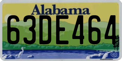 AL license plate 63DE464