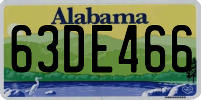 AL license plate 63DE466