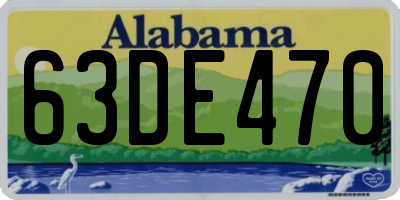 AL license plate 63DE470