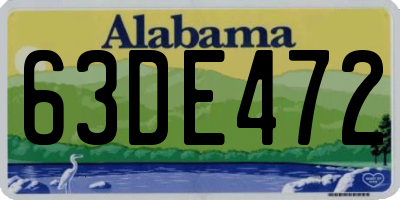 AL license plate 63DE472