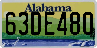 AL license plate 63DE480