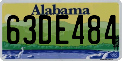 AL license plate 63DE484
