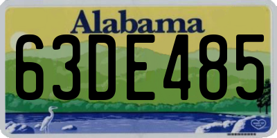 AL license plate 63DE485