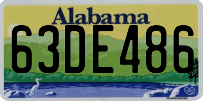 AL license plate 63DE486