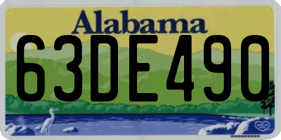 AL license plate 63DE490