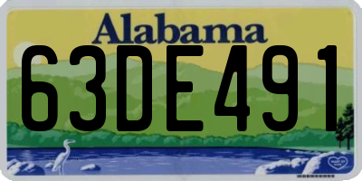 AL license plate 63DE491
