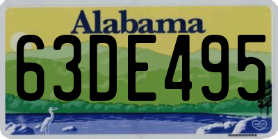 AL license plate 63DE495