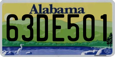 AL license plate 63DE501