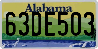 AL license plate 63DE503