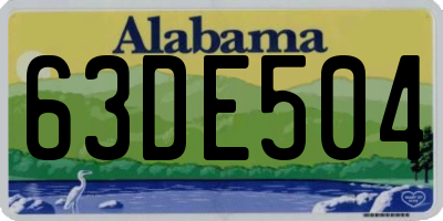 AL license plate 63DE504