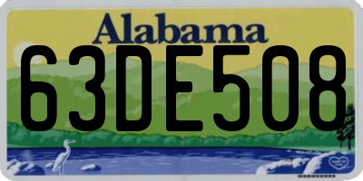 AL license plate 63DE508
