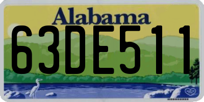 AL license plate 63DE511
