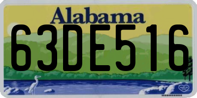 AL license plate 63DE516