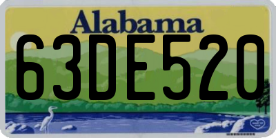 AL license plate 63DE520