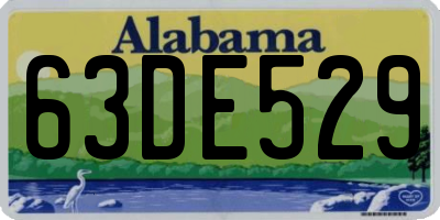 AL license plate 63DE529