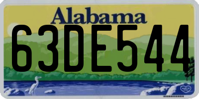 AL license plate 63DE544