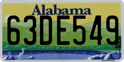 AL license plate 63DE549