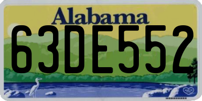 AL license plate 63DE552