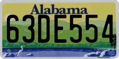 AL license plate 63DE554