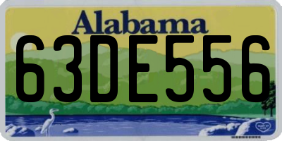 AL license plate 63DE556