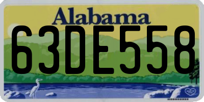 AL license plate 63DE558
