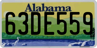AL license plate 63DE559