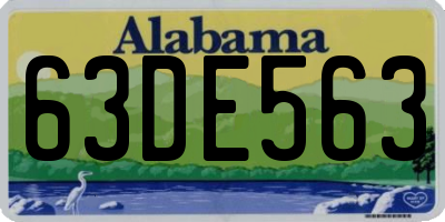 AL license plate 63DE563
