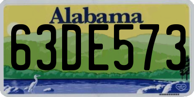 AL license plate 63DE573