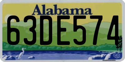 AL license plate 63DE574