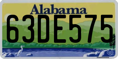 AL license plate 63DE575
