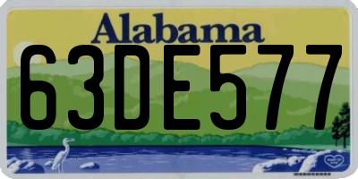 AL license plate 63DE577